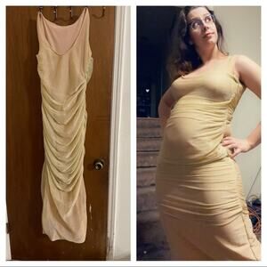 Golden goddess dress maxi